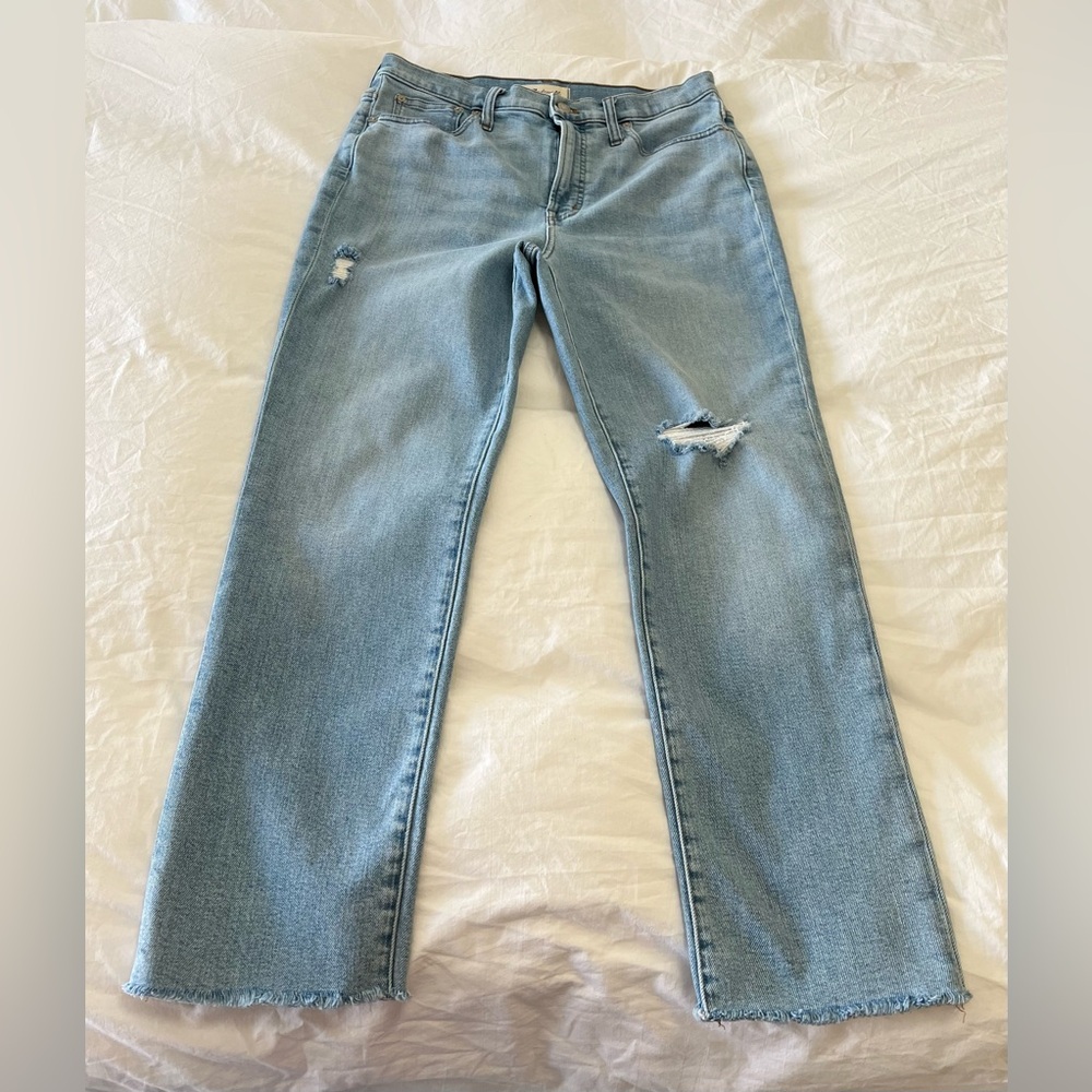 Madewell | Women’s SZ 30 | The Perfect Vintage Jean Blue | Raw Hem Cropped